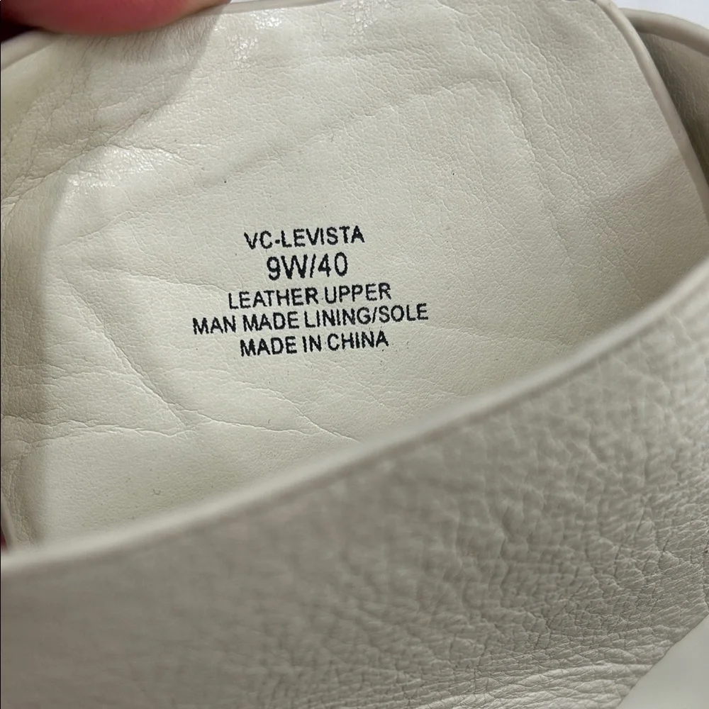 Vince Camuto Levista Women's Espadrilles Vanilla Leather Wedge Sandals Wide‎